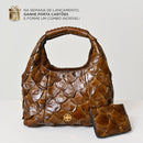 Handbag em Pirarucu Marrom | Bag Antônia